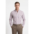 Calcani Men's Formal Shirt Dusty Mauve Stripe