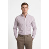 Calcani Men's Formal Shirt Dusty Mauve Stripe