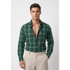 Paul Joness Men's Cotton Check Shirt Forest Green
