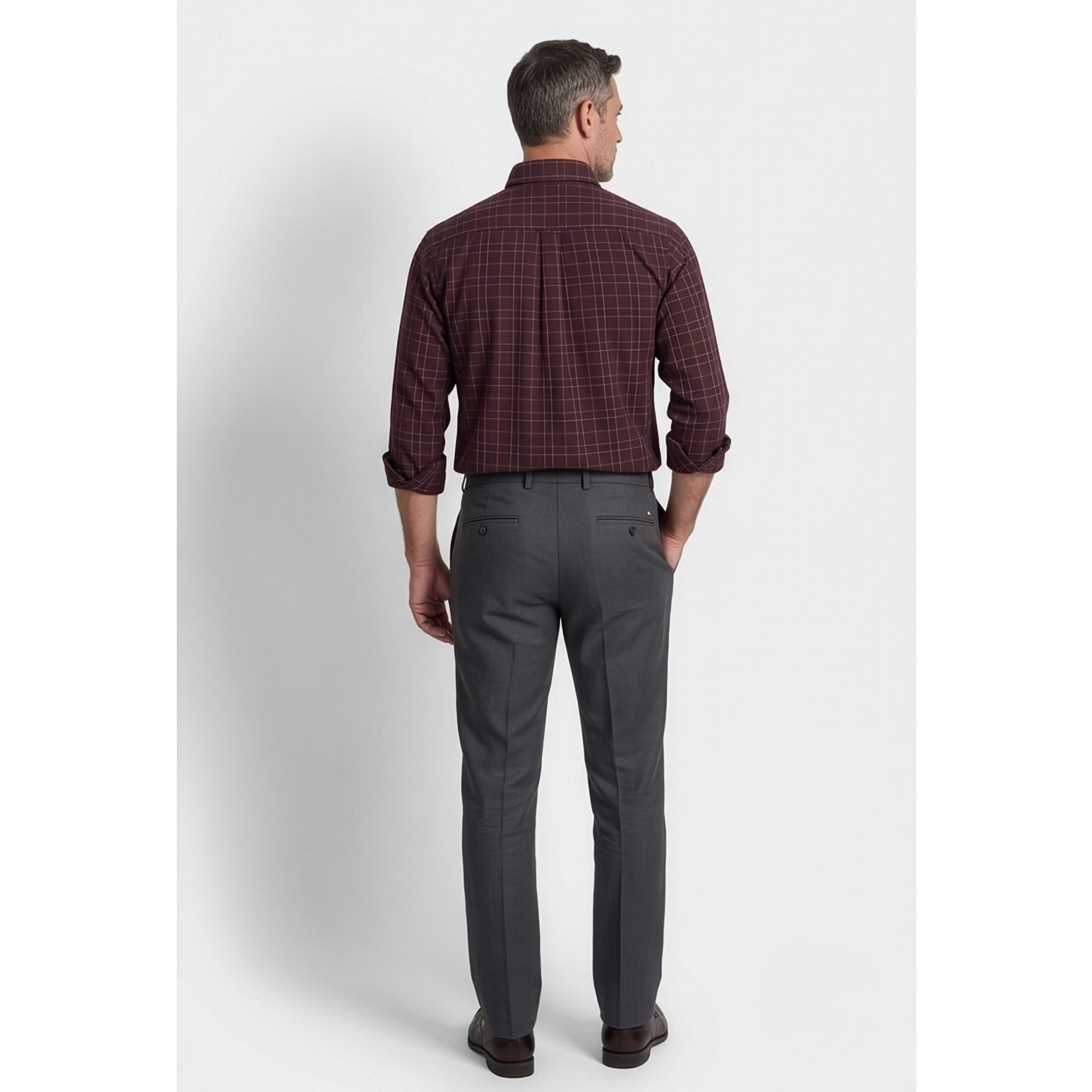 Paul Joness Men's Cotton Check Shirt Wine