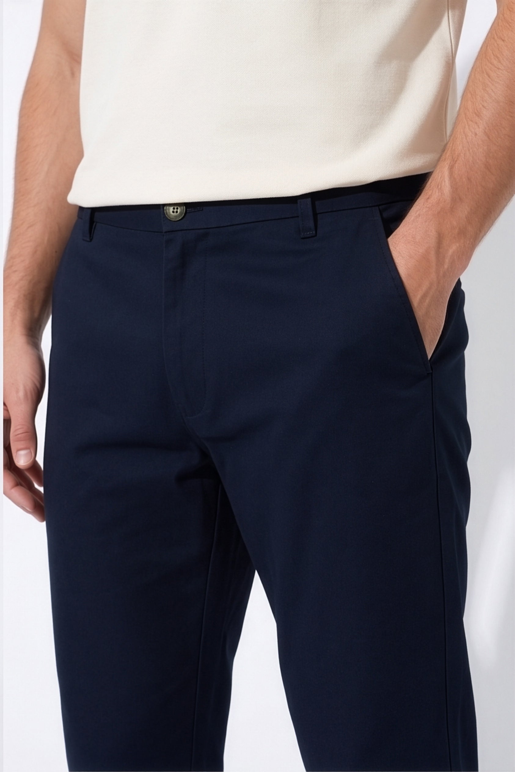 Paul Joness Men's High Density Chinos Navy Blue