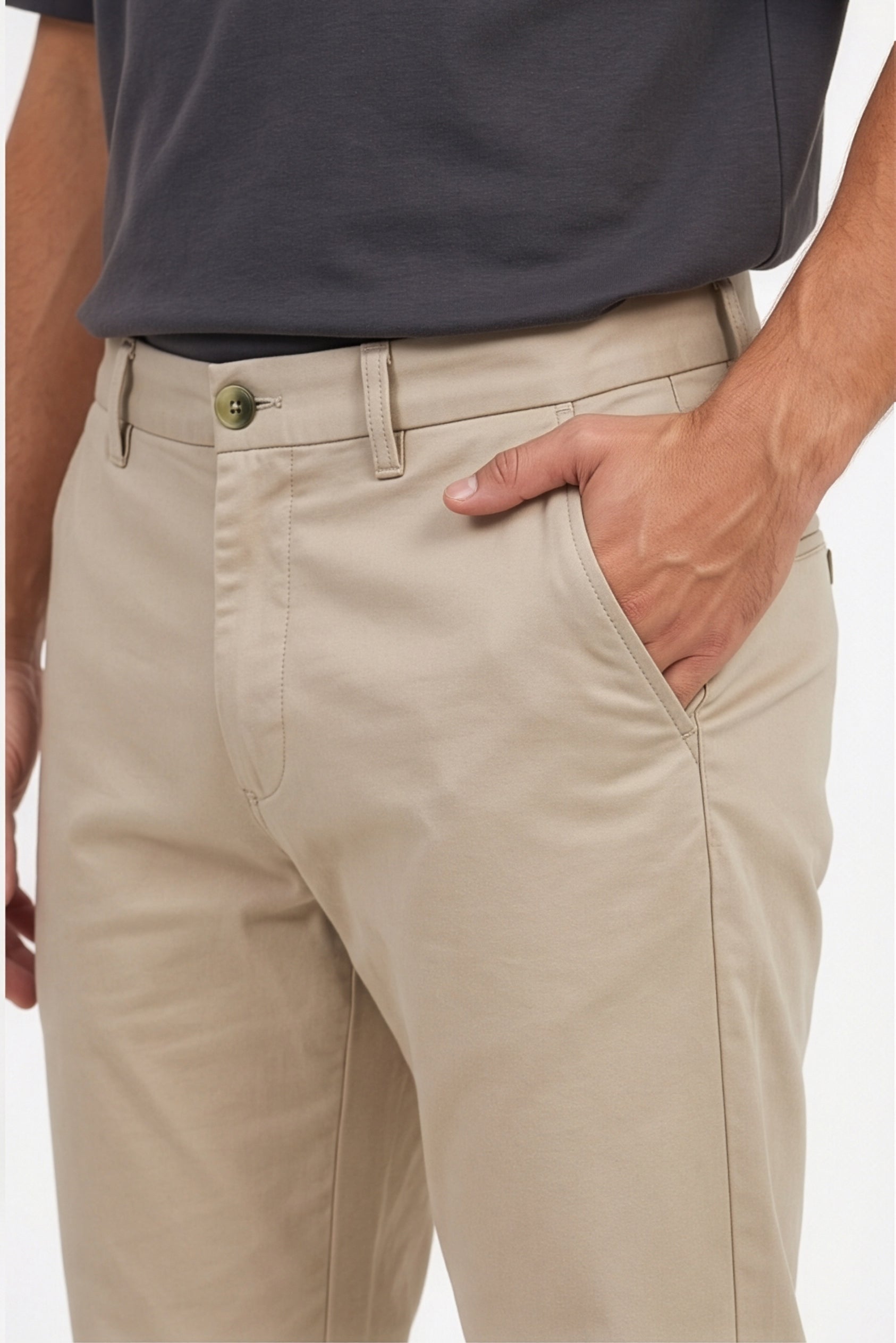 Paul Joness Men's High Density Chinos Cream