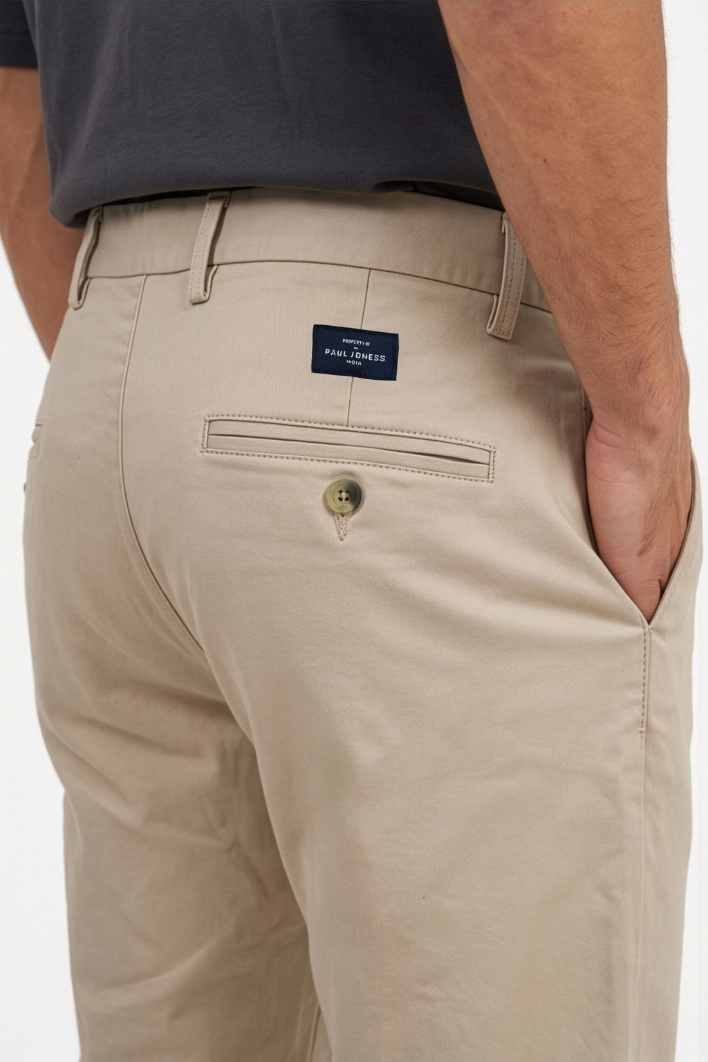 Paul Joness Men's High Density Chinos Cream