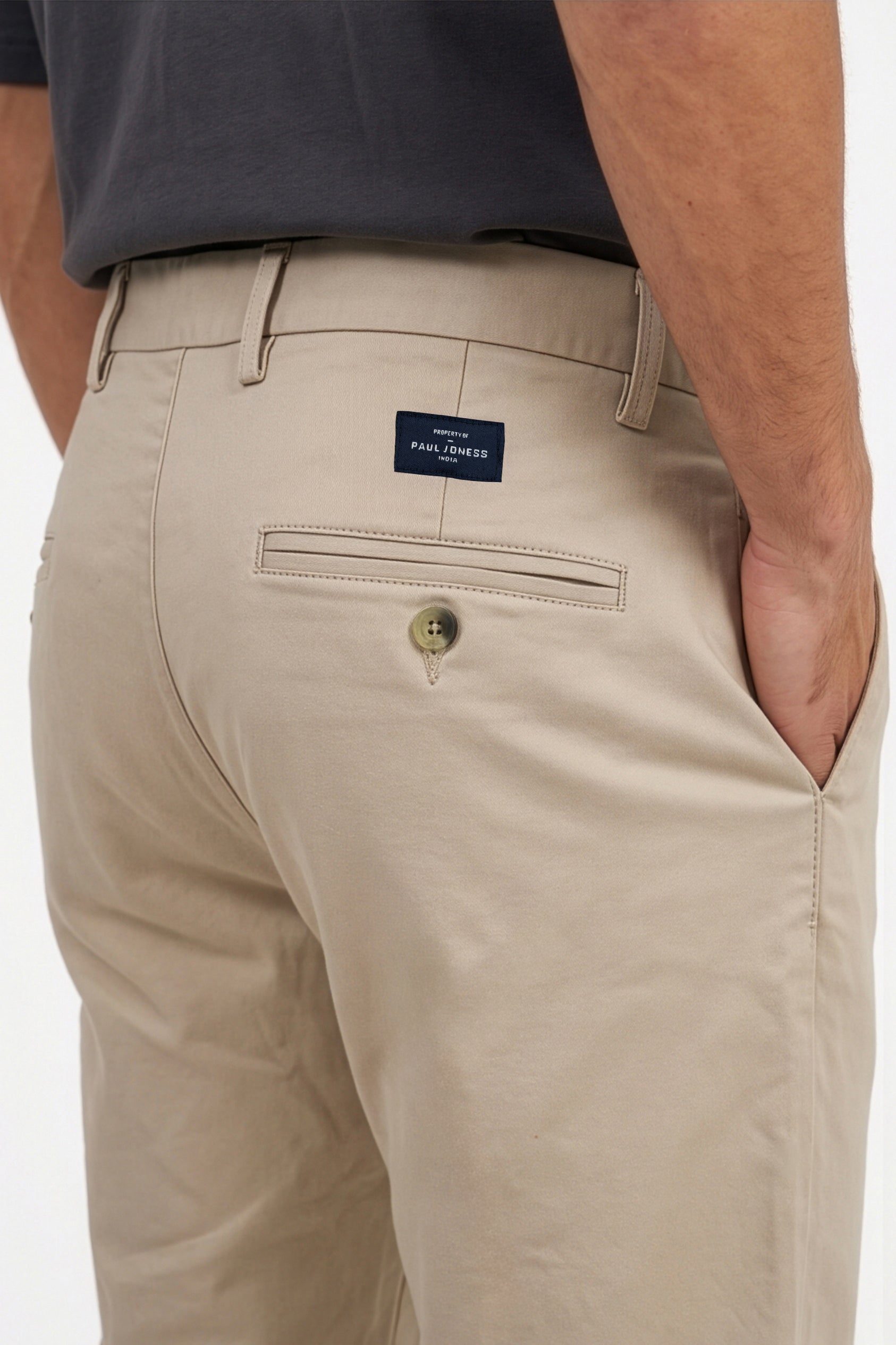 Paul Joness Men's High Density Chinos Cream