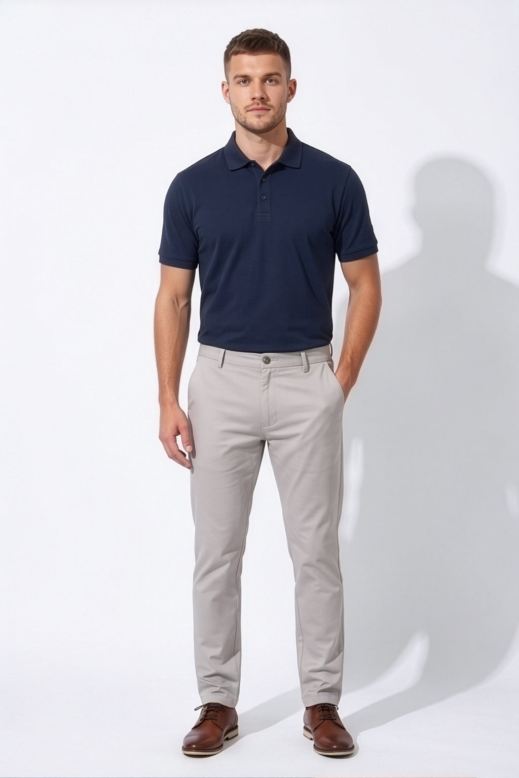 Paul Joness Men's High Density Chinos Off White