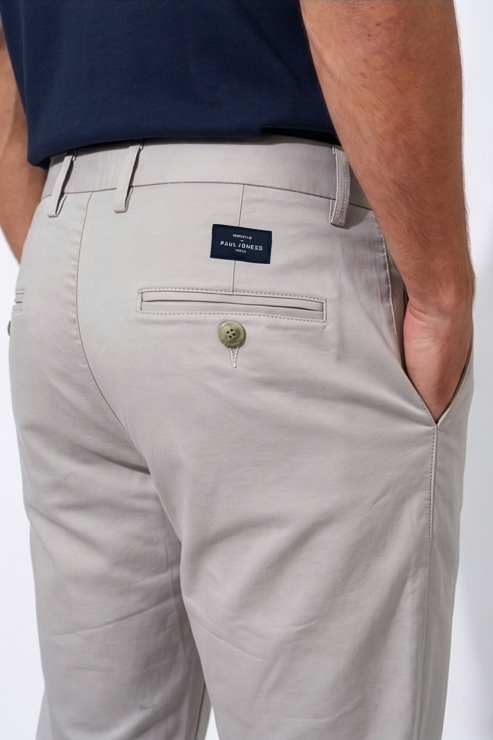 Paul Joness Men's High Density Chinos Off White
