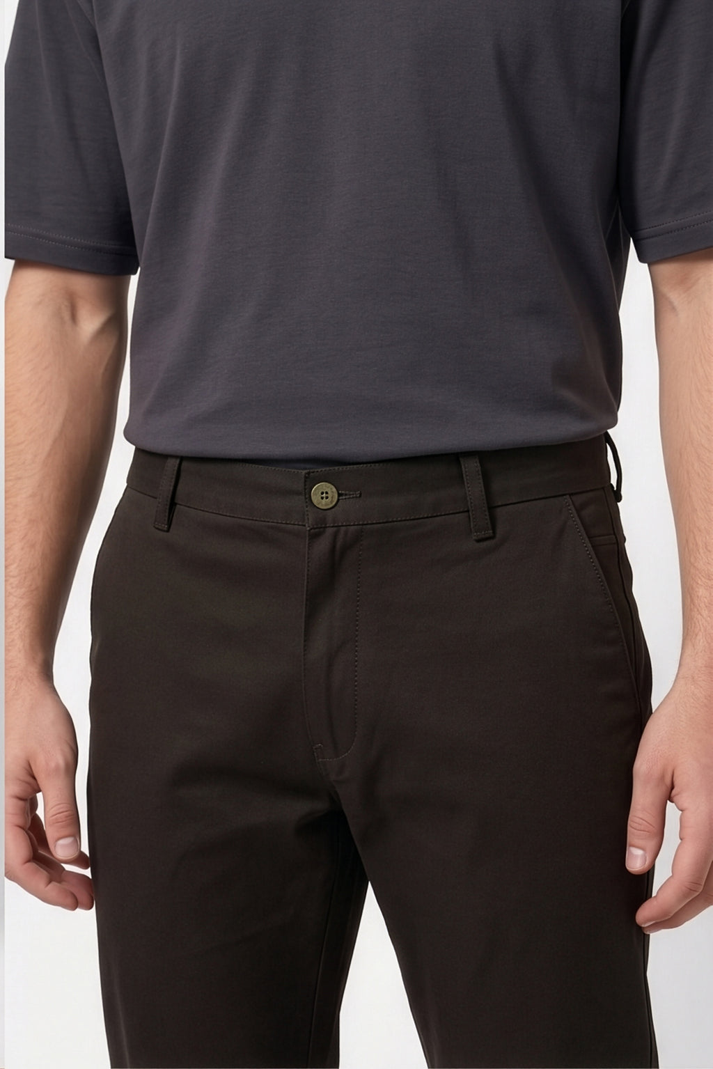 Paul Joness Men's High Density Chinos Dark Brown