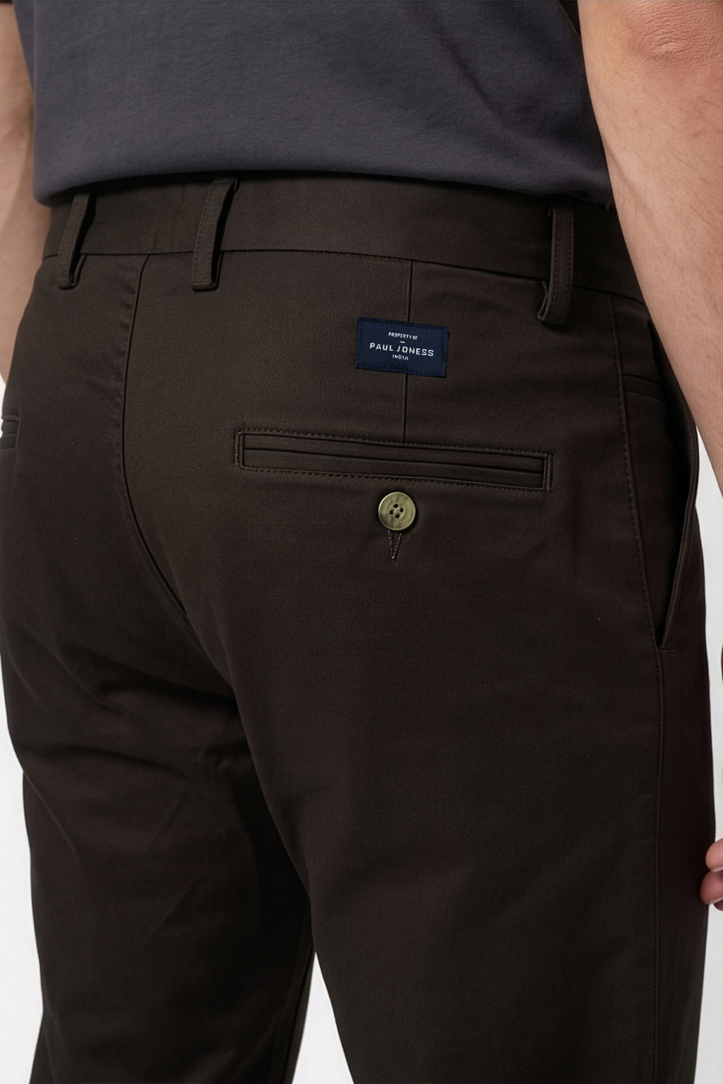 Paul Joness Men's High Density Chinos Dark Brown
