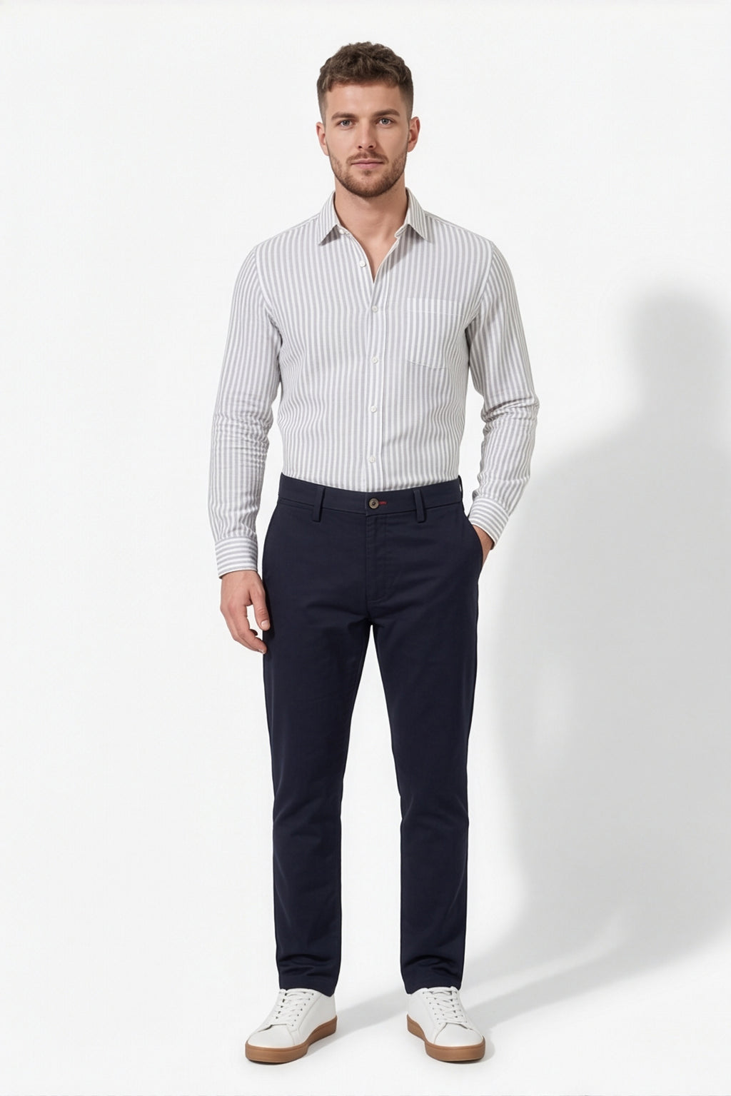 Paul Joness Men's China Bonding Chinos Navy Blue