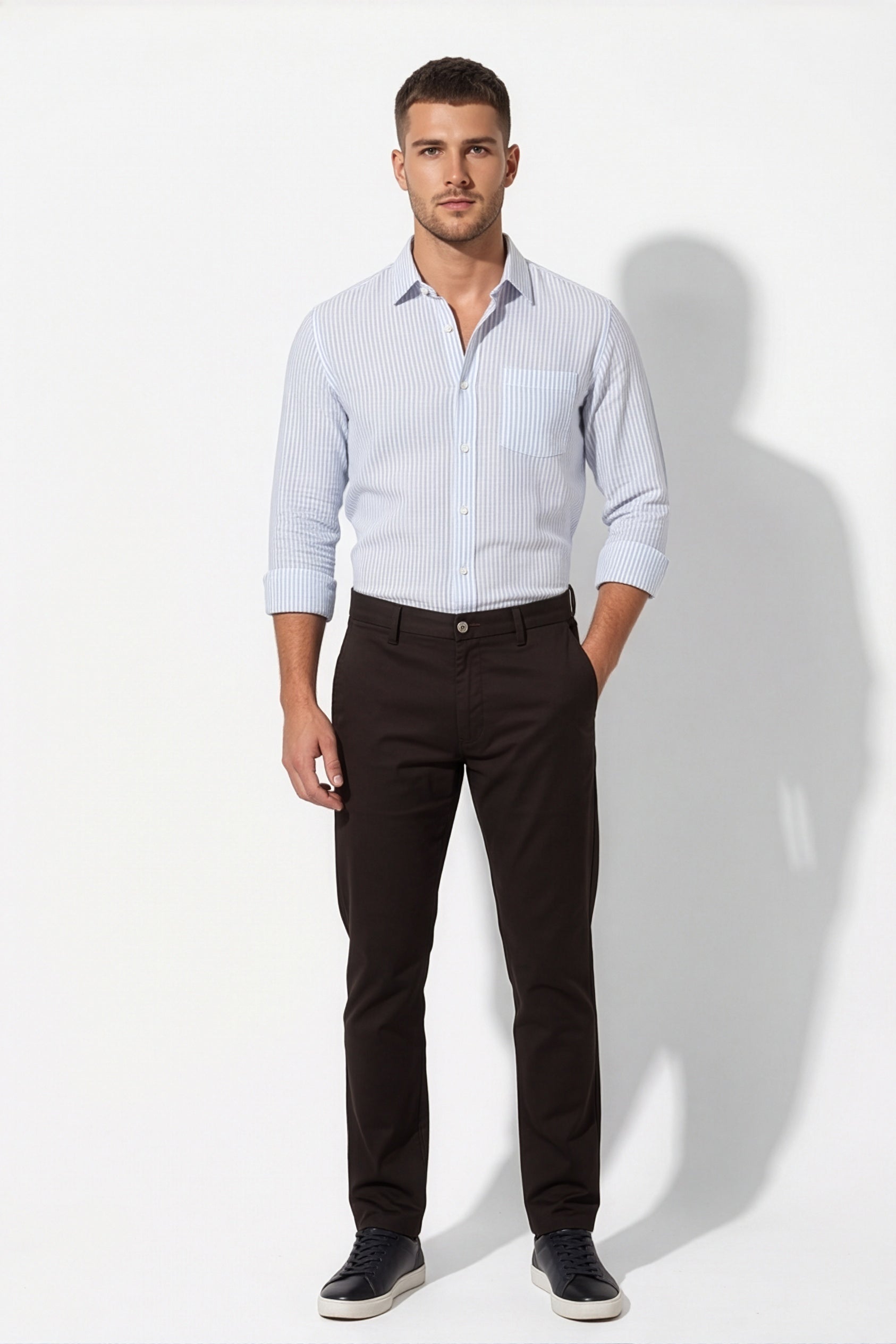 Paul Joness Men's China Bonding Chinos Dark Brown