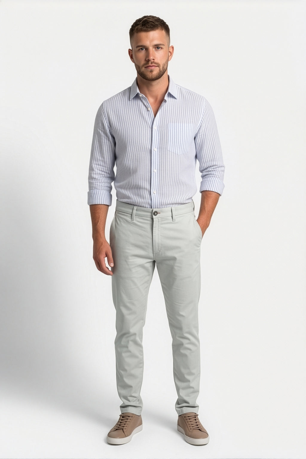 Paul Joness Men's China Bonding Chinos Cream