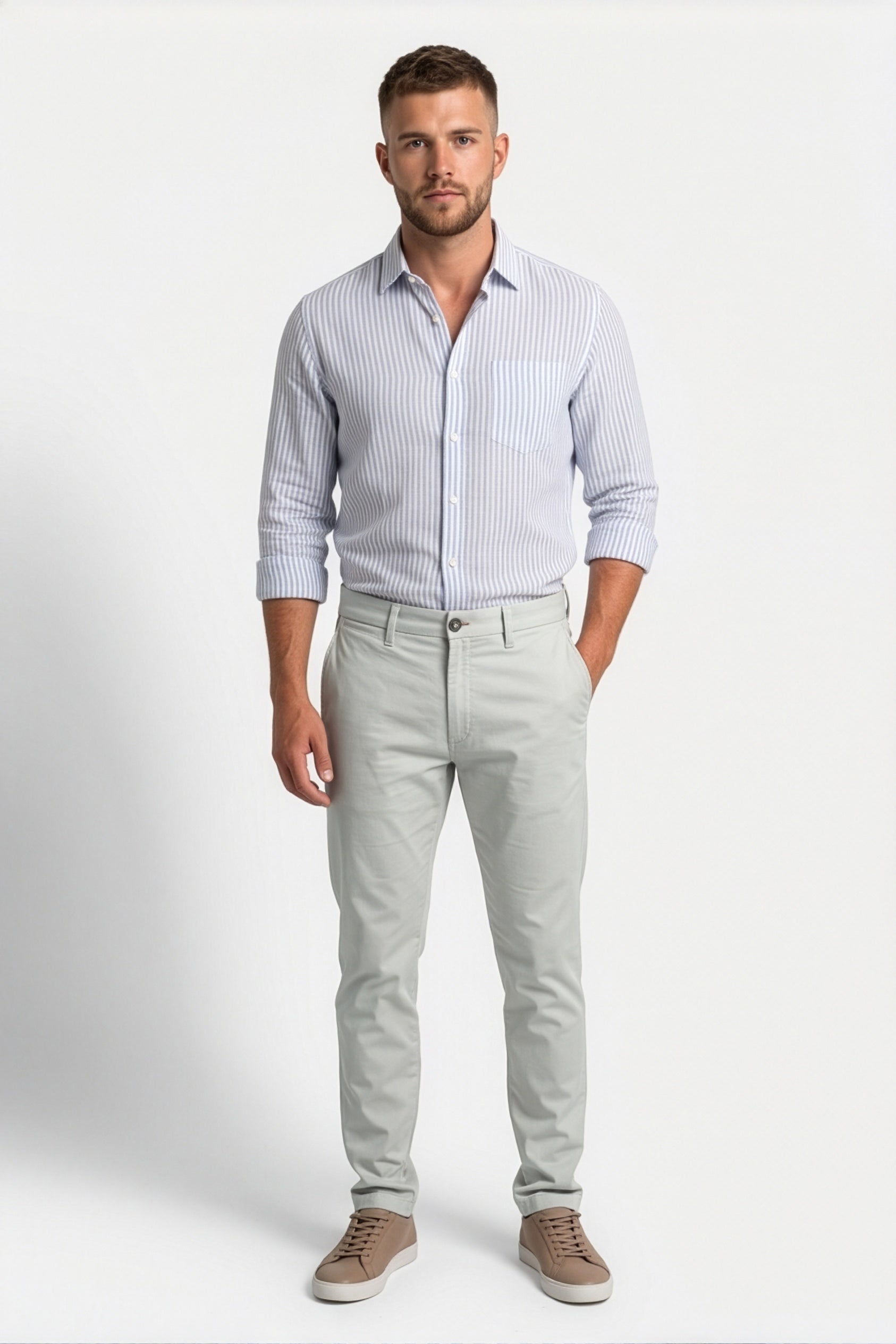 Paul Joness Men's China Bonding Chinos Cream