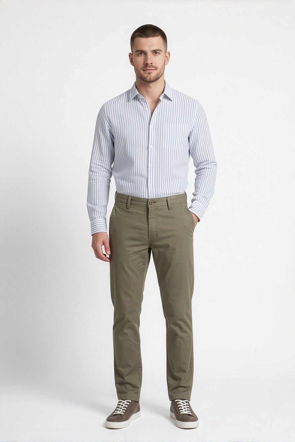 Paul Joness Men's China Bonding Chinos Sage