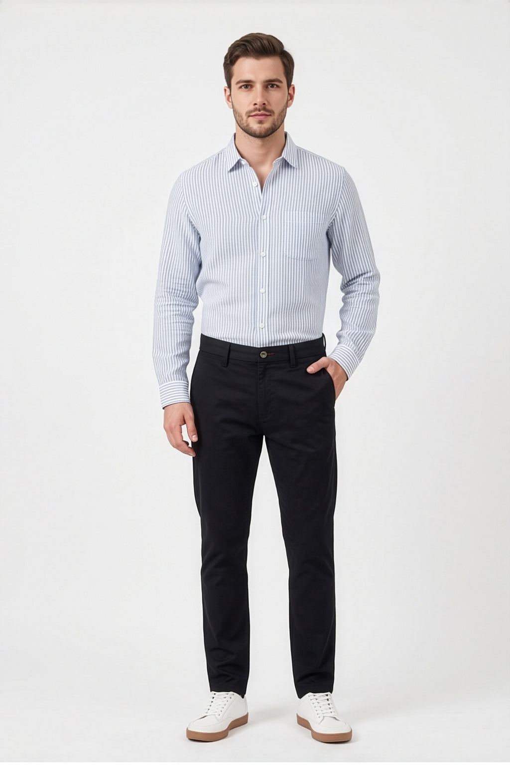 Paul Joness Men's China Bonding Chinos Black