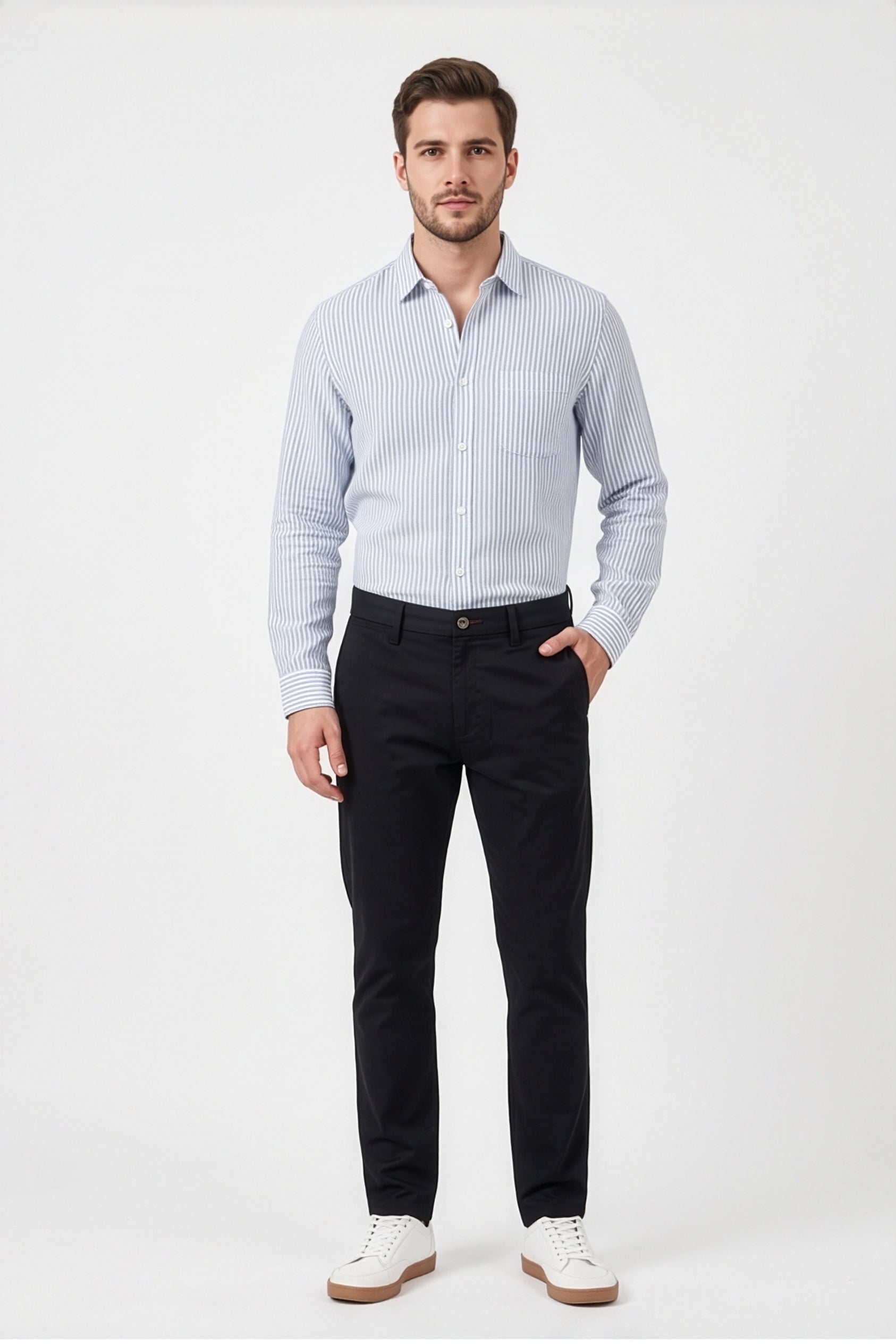 Paul Joness Men's China Bonding Chinos Black