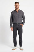 Paul Joness Men's Cotton Dobby Chinos Charcoal