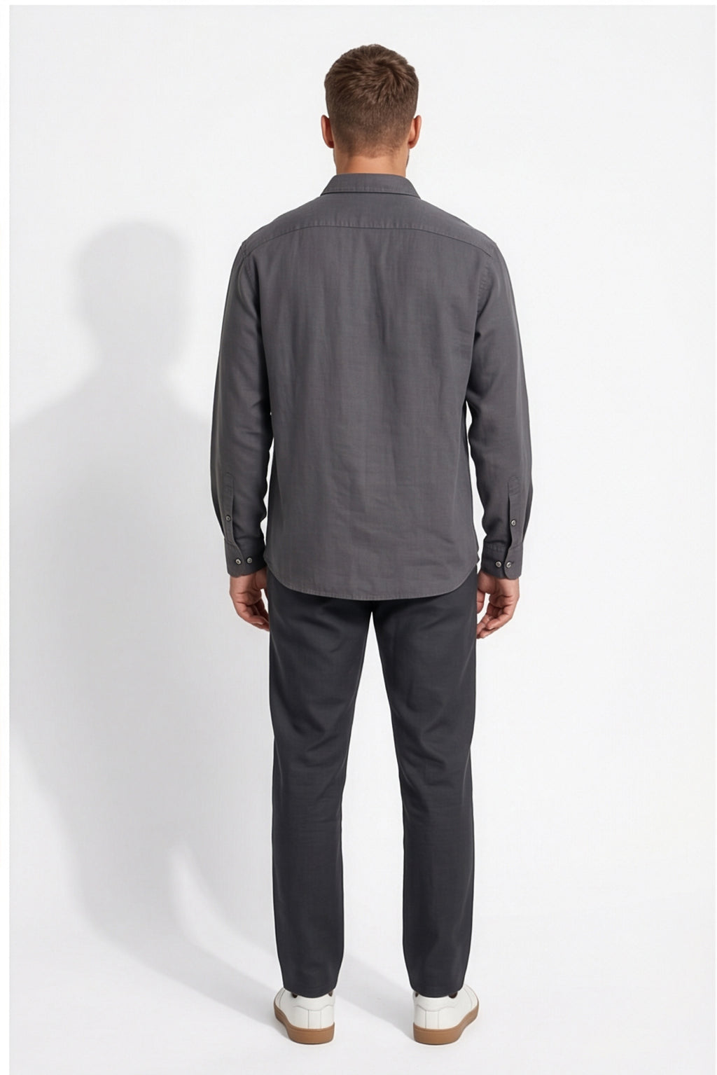 Paul Joness Men's Cotton Dobby Chinos Charcoal