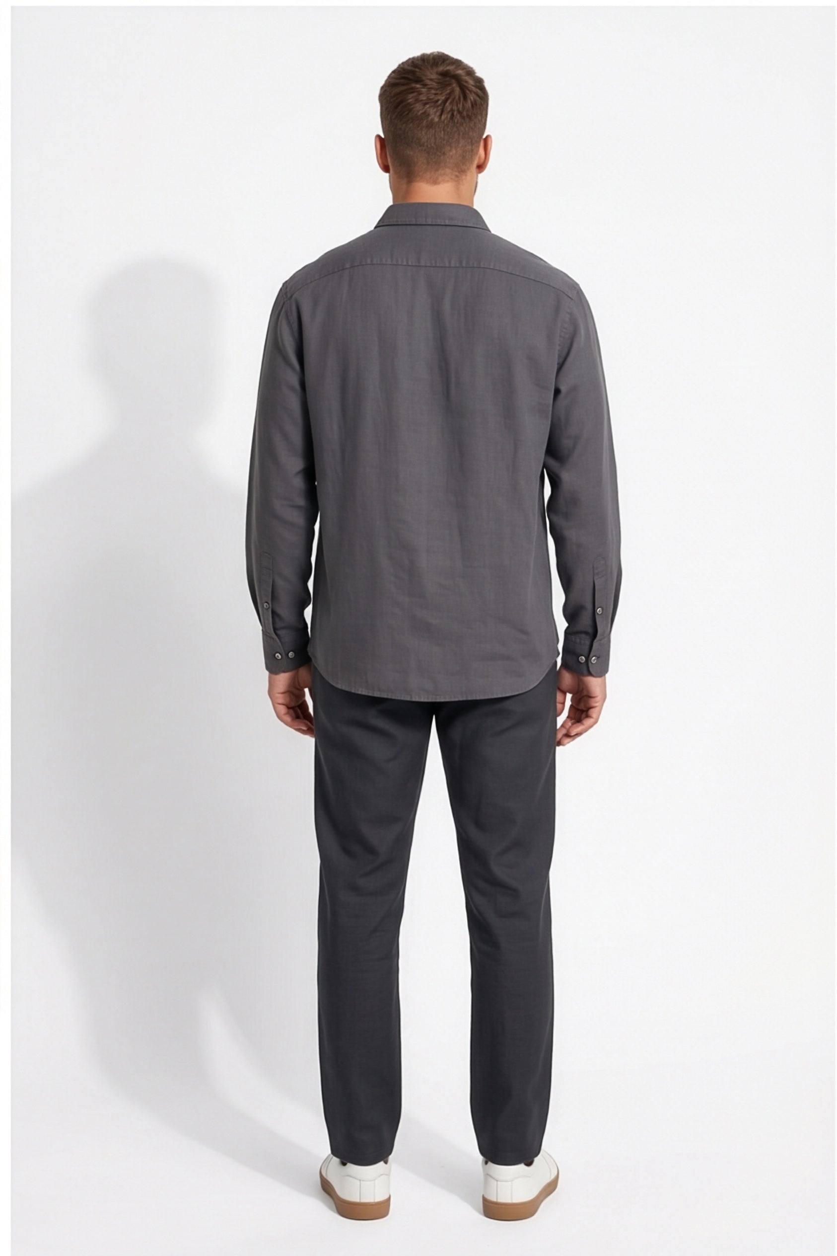Paul Joness Men's Cotton Dobby Chinos Charcoal