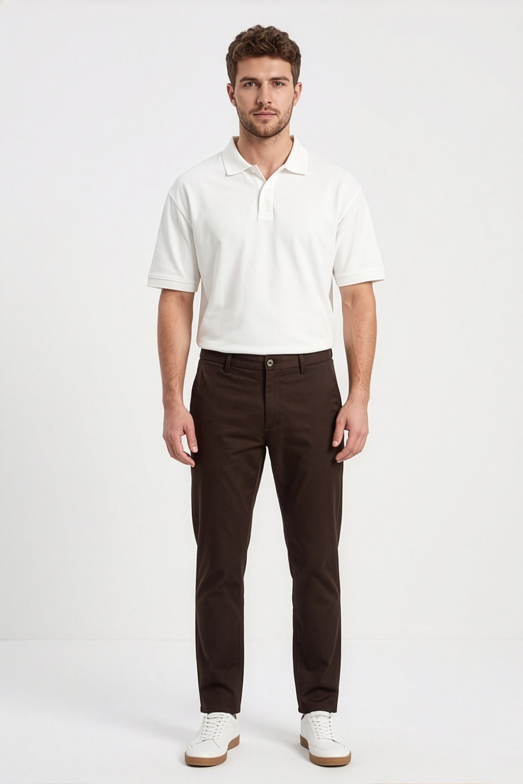 Paul Joness Men's High Density Chinos Brown