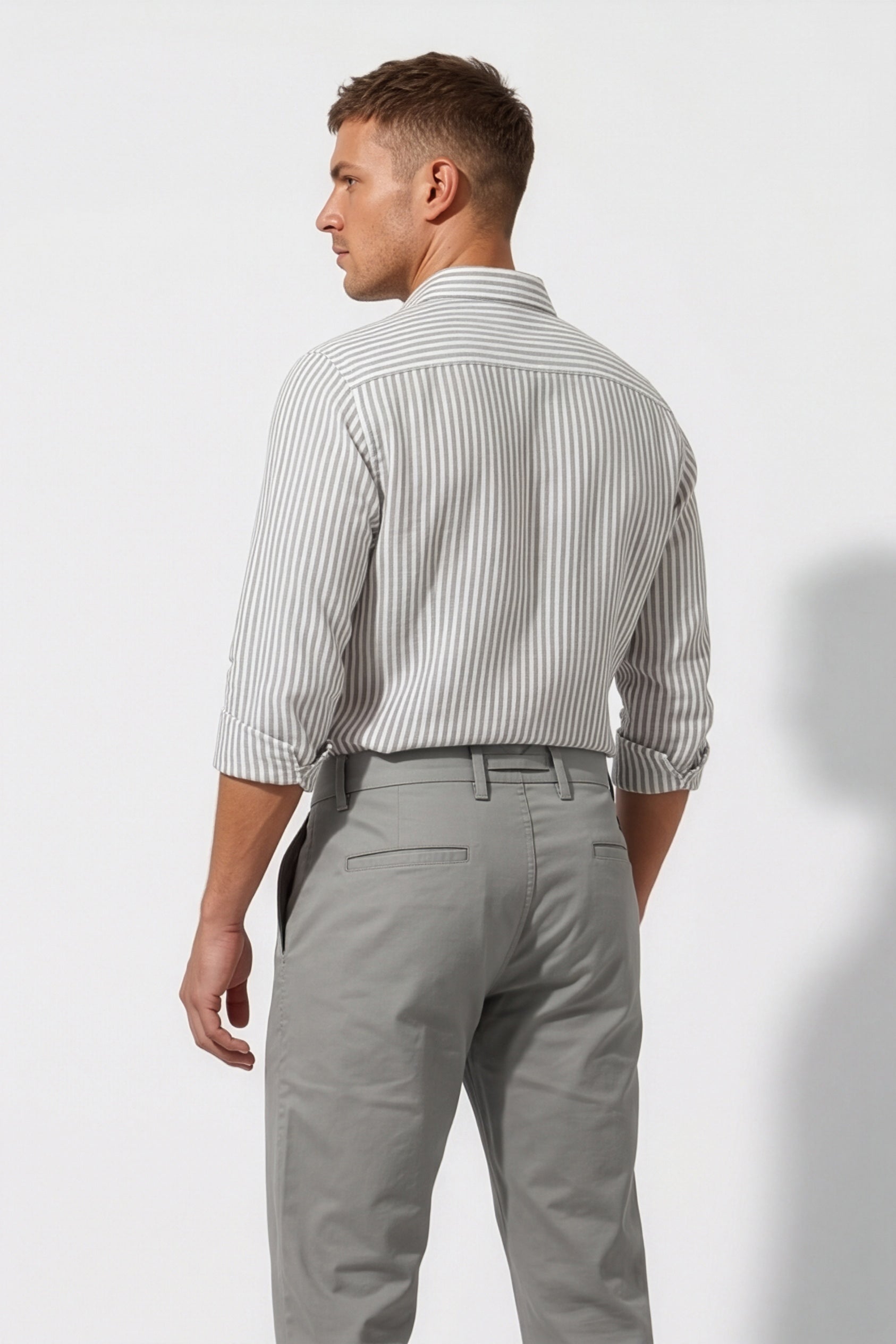 Paul Joness Men's China Bonding Chinos Light Grey