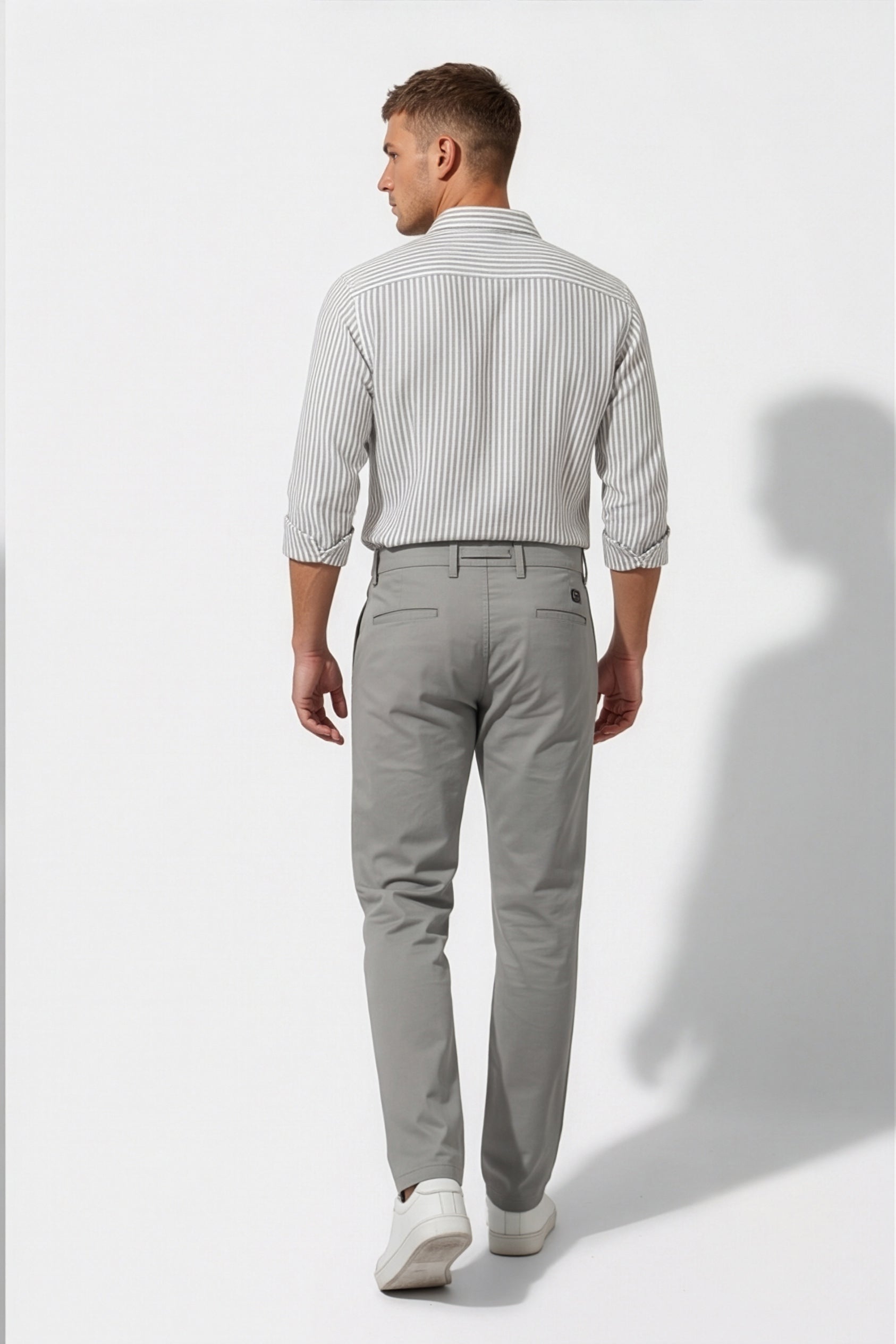 Paul Joness Men's China Bonding Chinos Light Grey