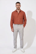 Paul Joness Men's Cotton Dobby Chinos Light Grey II