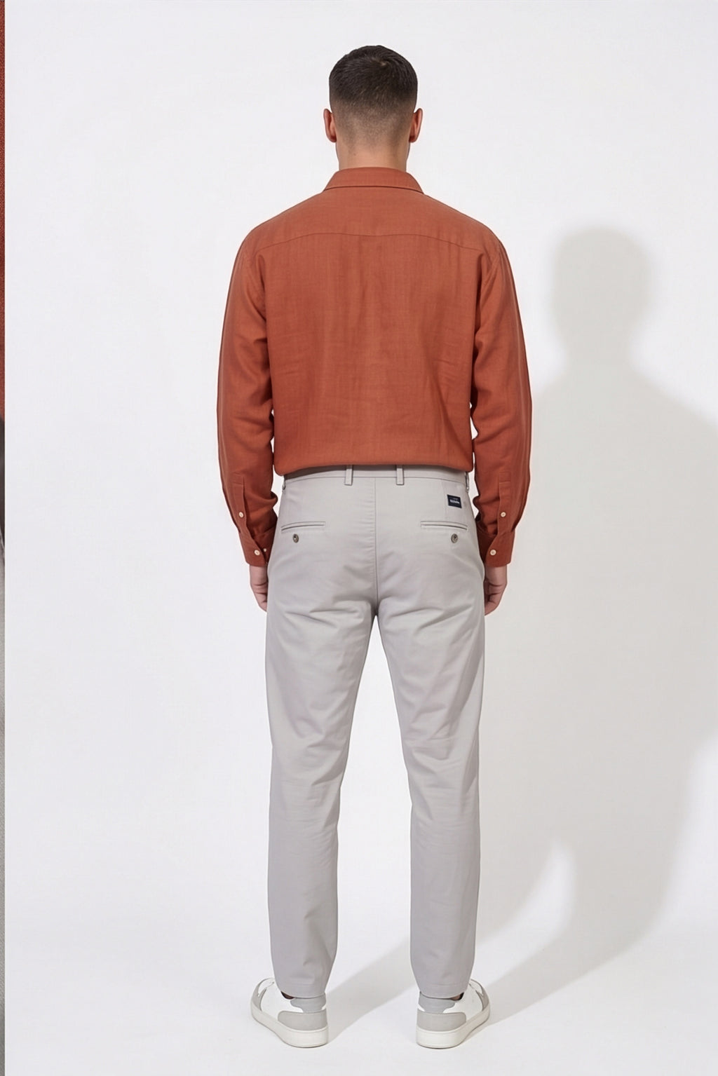 Paul Joness Men's Cotton Dobby Chinos Light Grey II