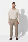 Paul Joness Men's Cotton Dobby Chinos Khaki