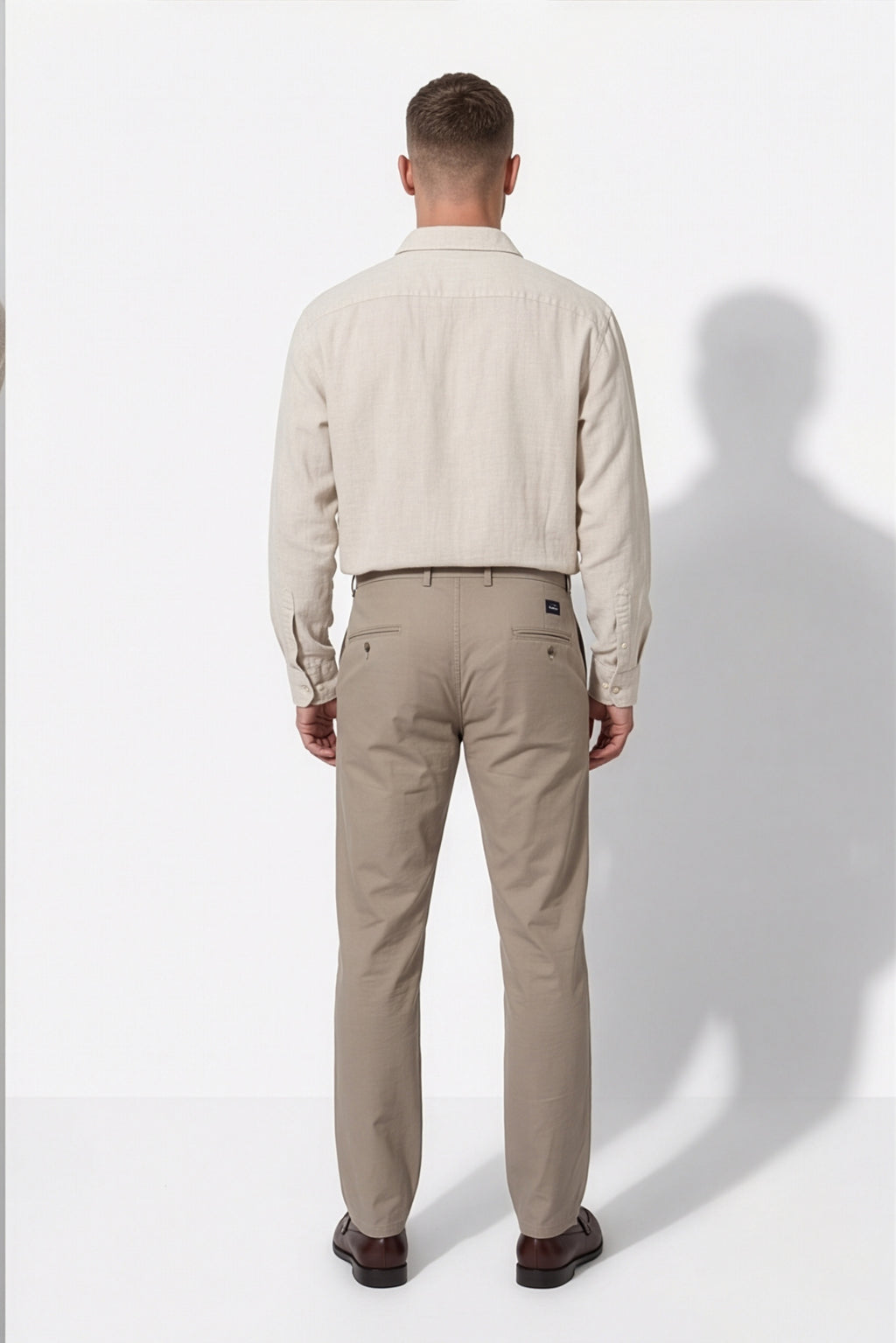 Paul Joness Men's Cotton Dobby Chinos Khaki
