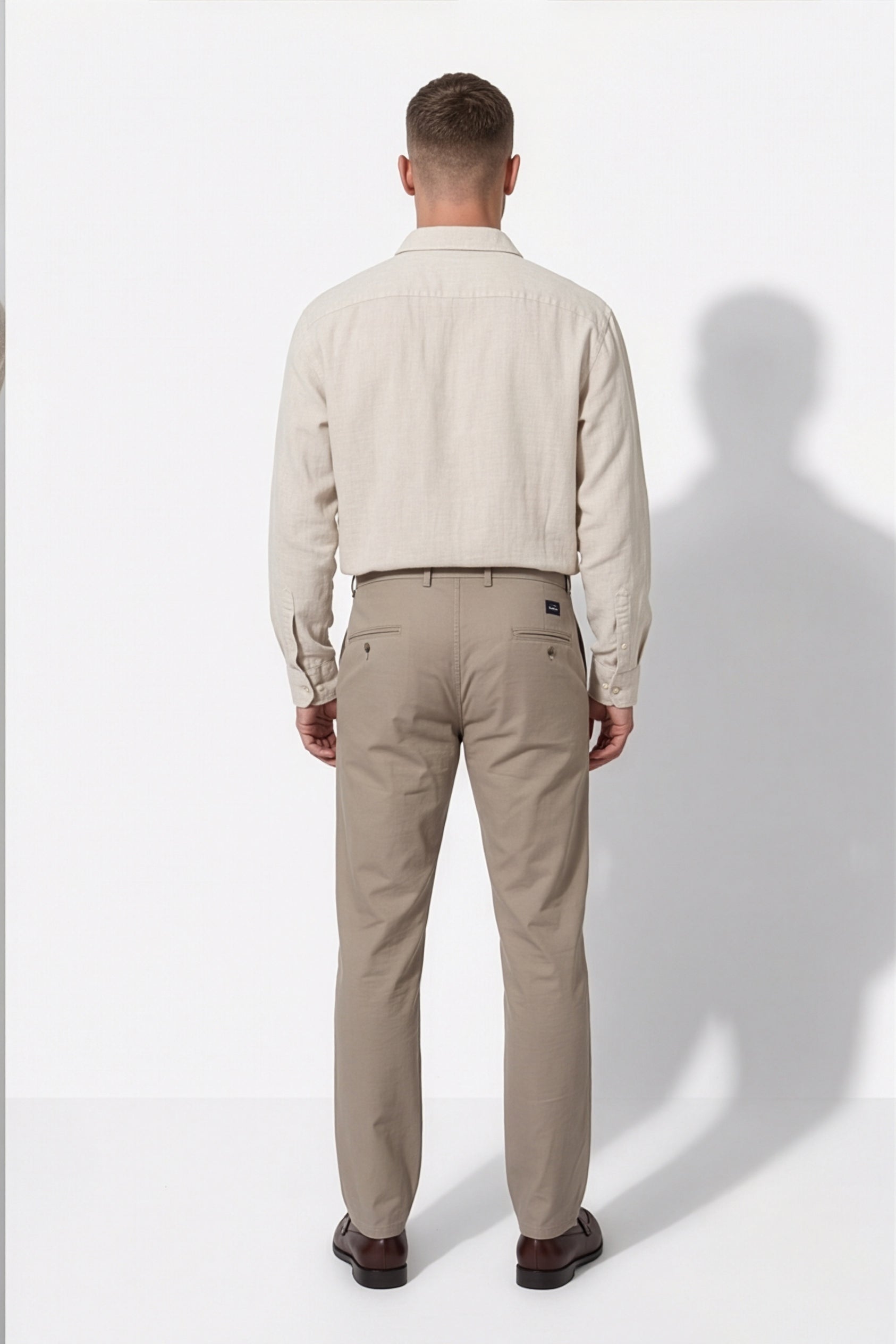 Paul Joness Men's Cotton Dobby Chinos Khaki