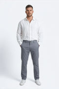 Paul Joness Men's Gap Twill Trouser Steel Blue