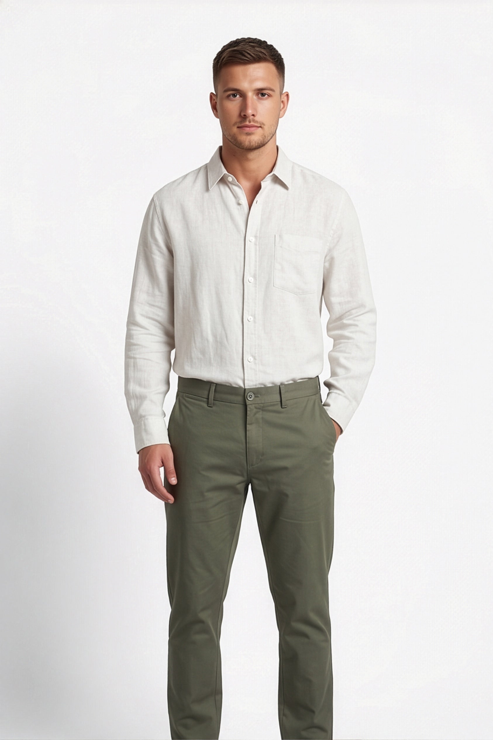 Paul Joness Men's Gap Twill Trouser Sage