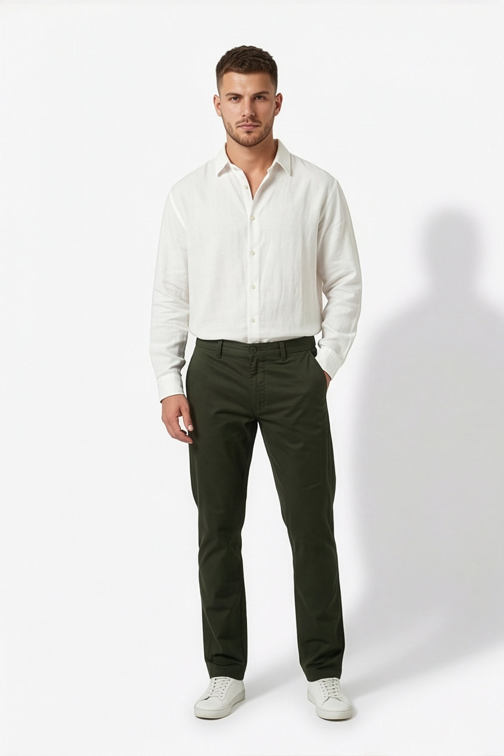 Paul Joness Men's Gap Twill Trouser Olive