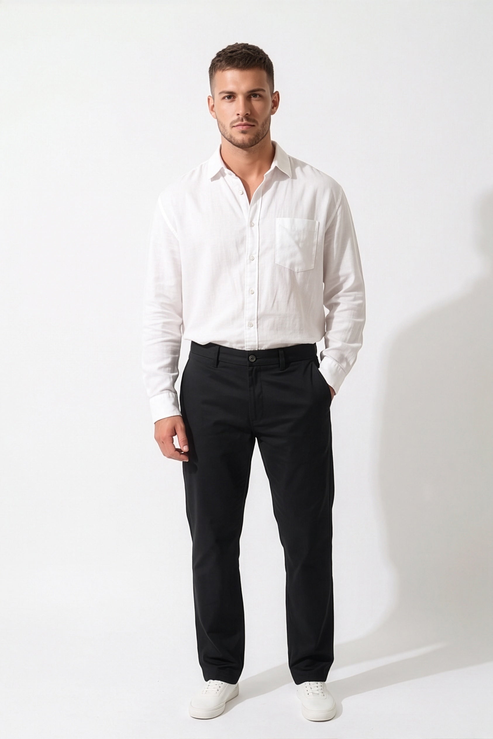 Paul Joness Men's Gap Twill Trouser Black