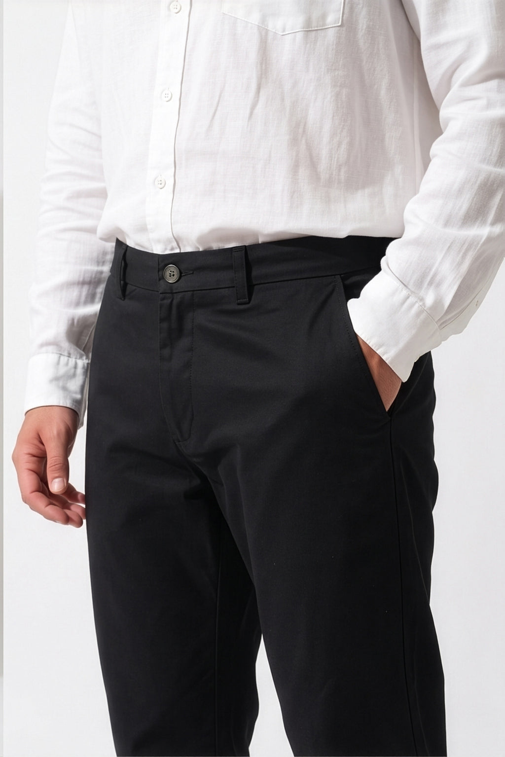 Paul Joness Men's Gap Twill Trouser Black