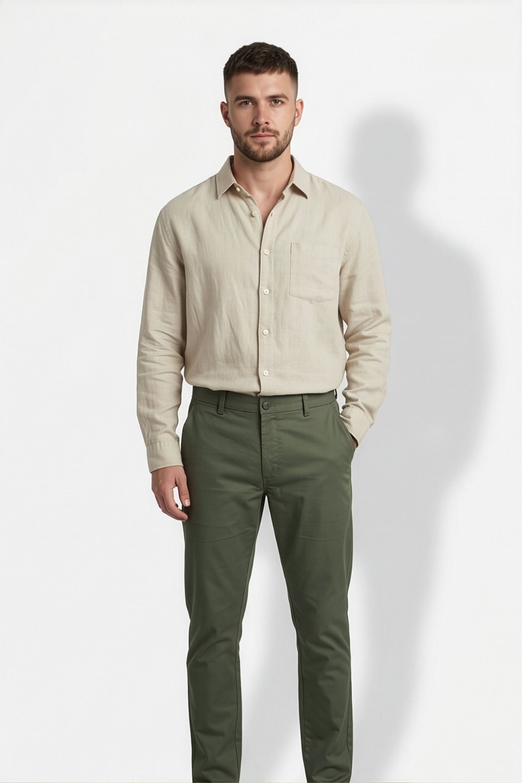 Paul Joness Men's Gap Twill Trouser Military Olive