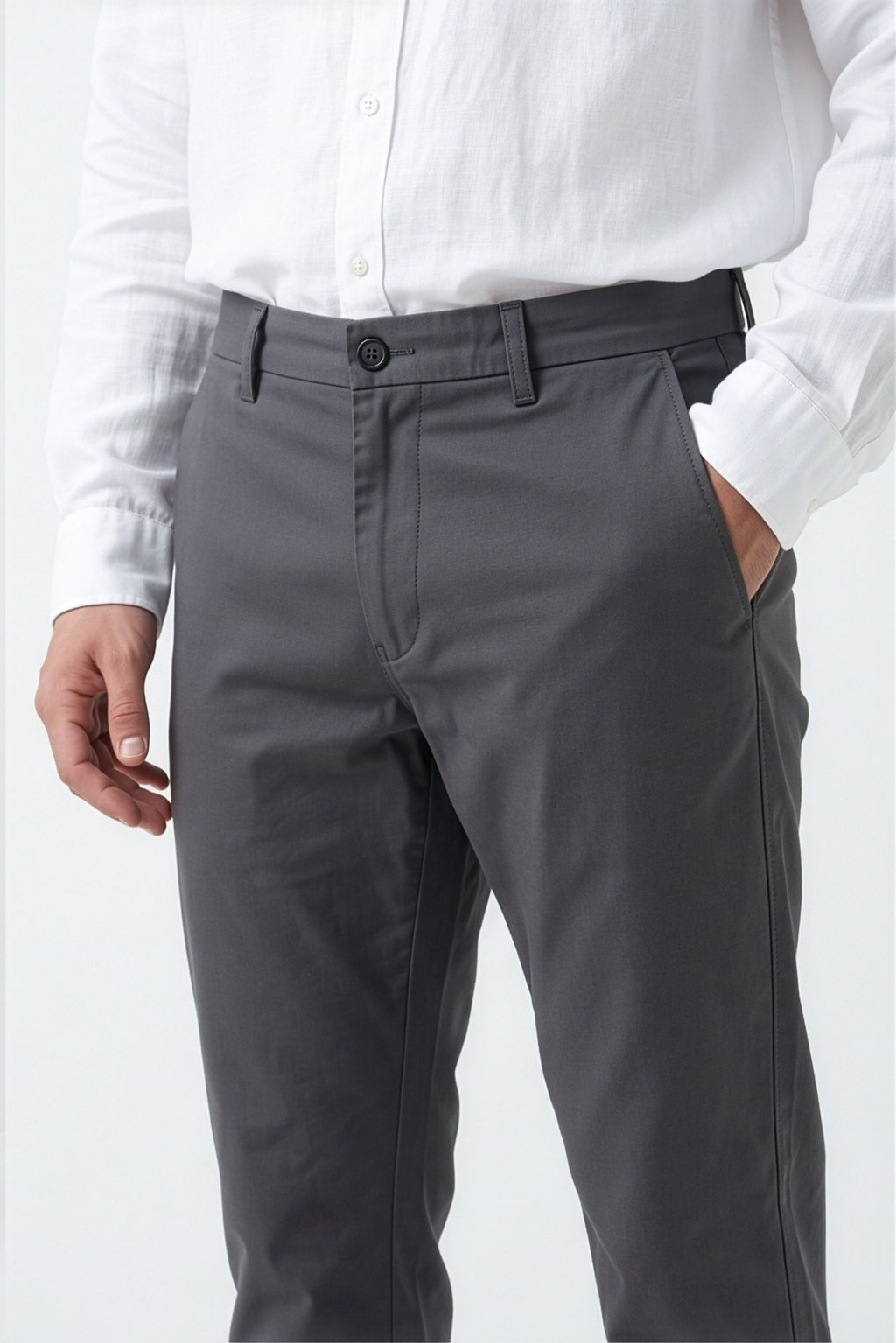 Paul Joness Men's Gap Twill Trouser Charcoal