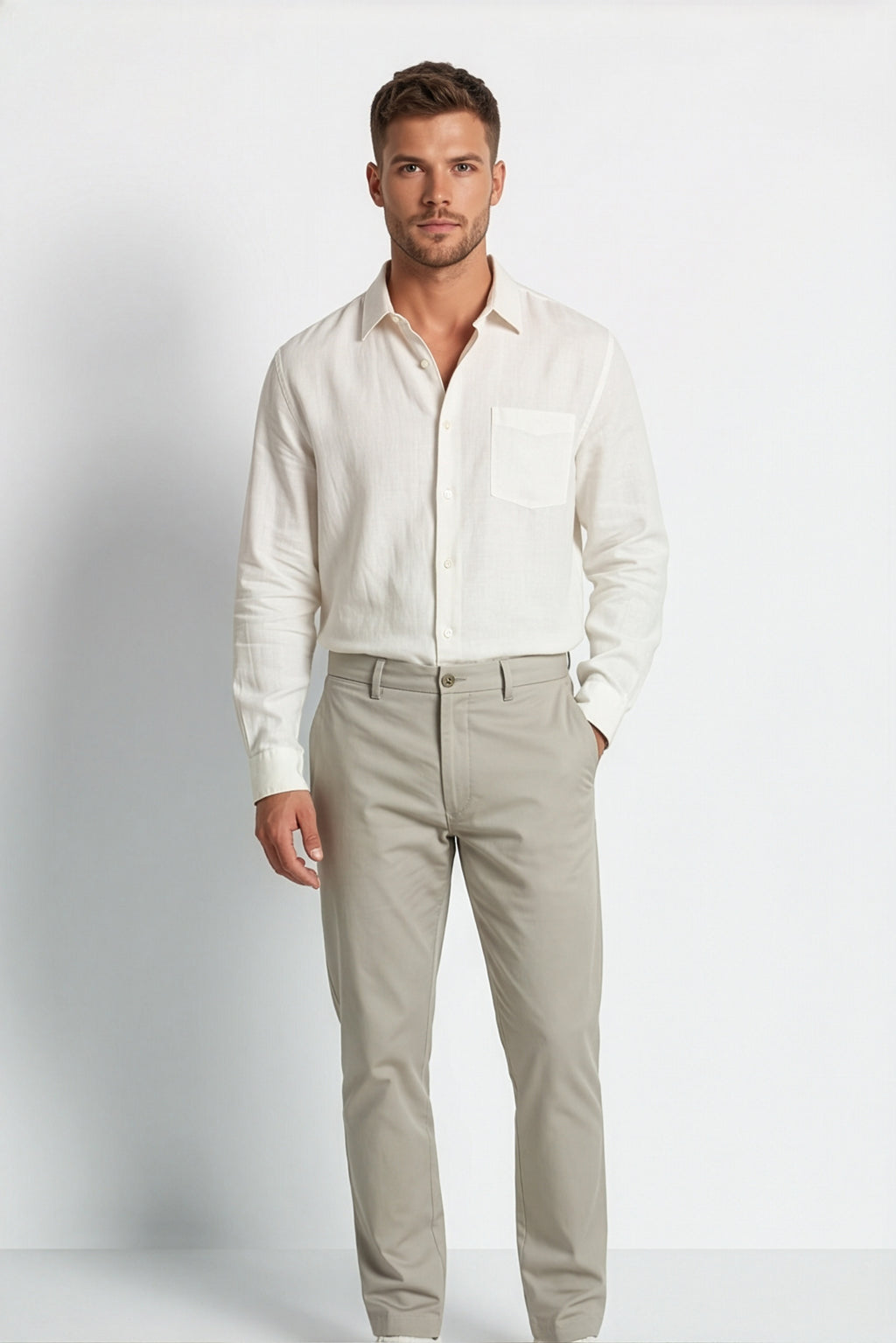 Paul Joness Men's Gap Twill Trouser Khaki