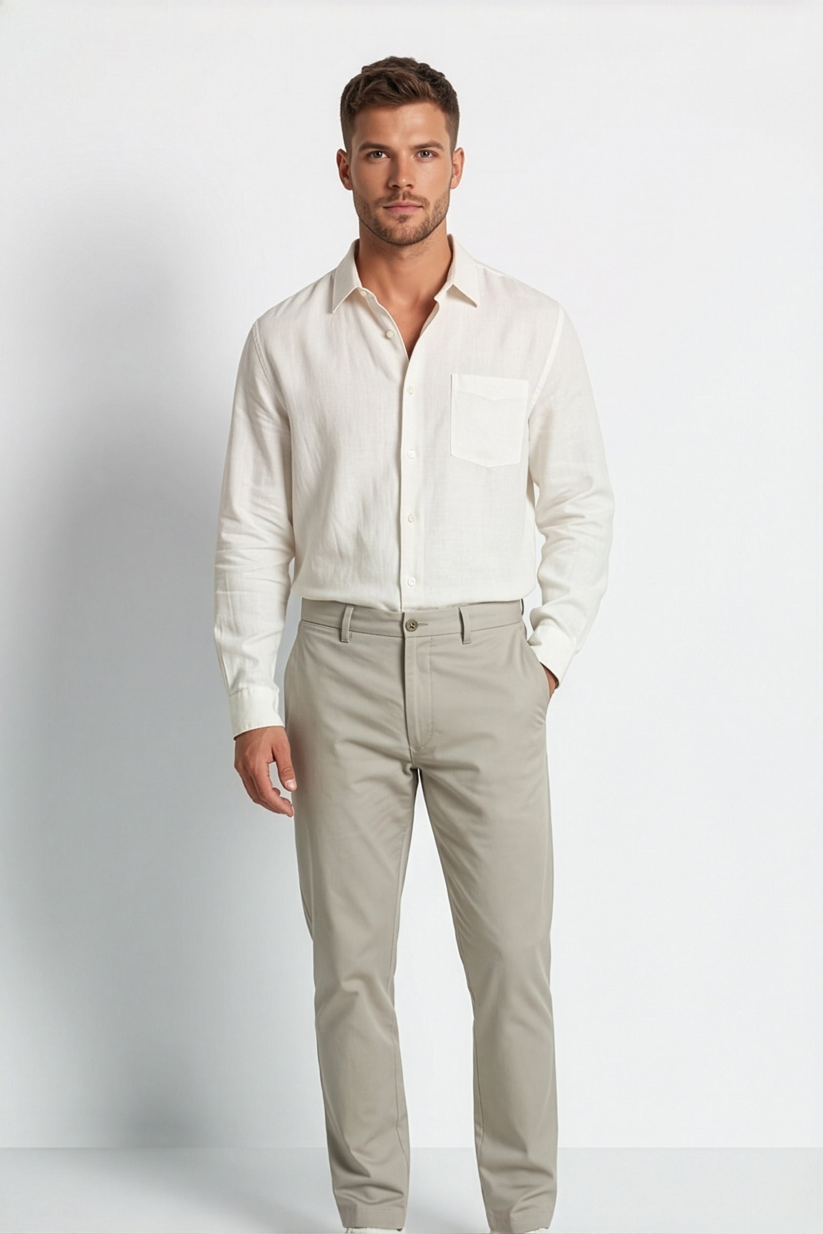 Paul Joness Men's Gap Twill Trouser Khaki