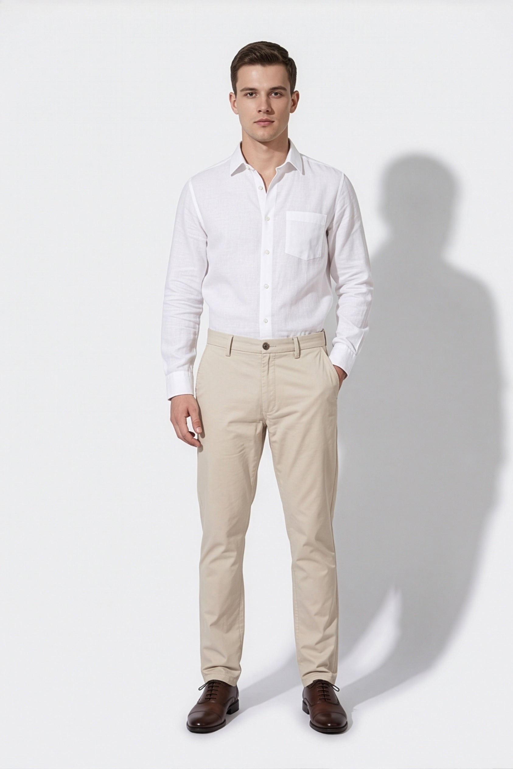 Paul Joness Men's Gap Twill Trouser Cream