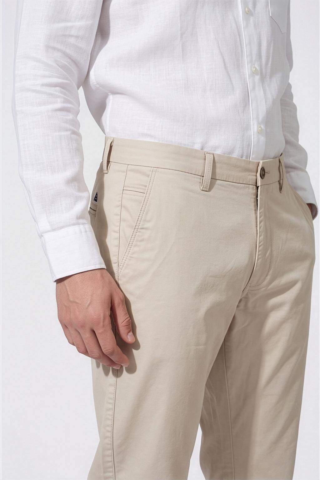 Paul Joness Men's Gap Twill Trouser Cream
