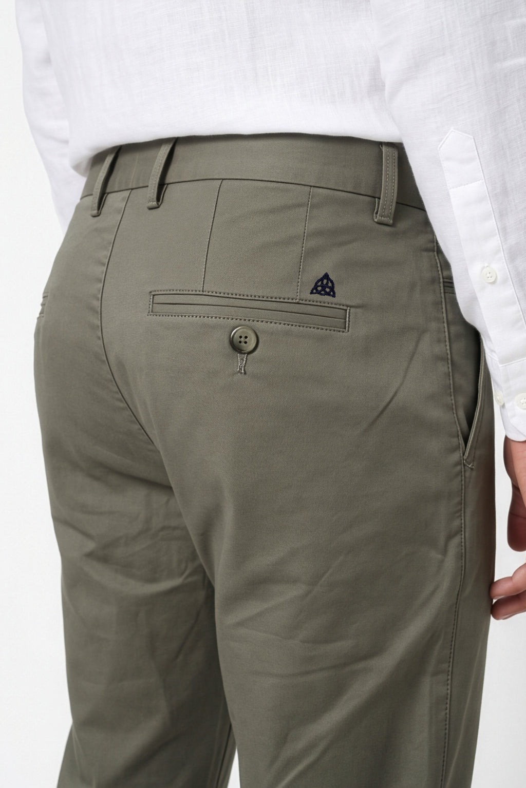 Paul Joness Men's Gap Twill Trouser Army Olive Slim