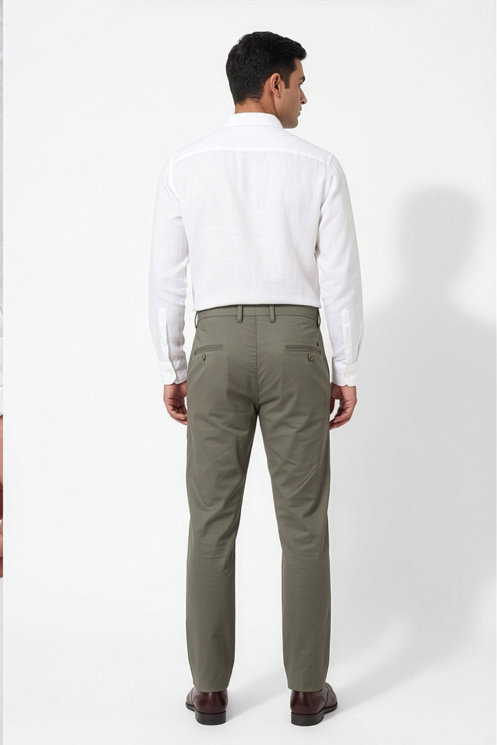 Paul Joness Men's Gap Twill Trouser Army Olive Slim