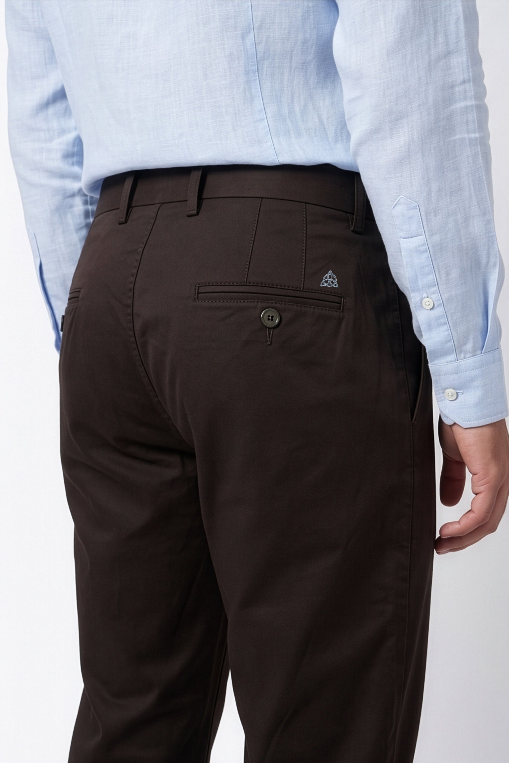 Paul Joness Men's Gap Twill Trouser Dark Brown Slim