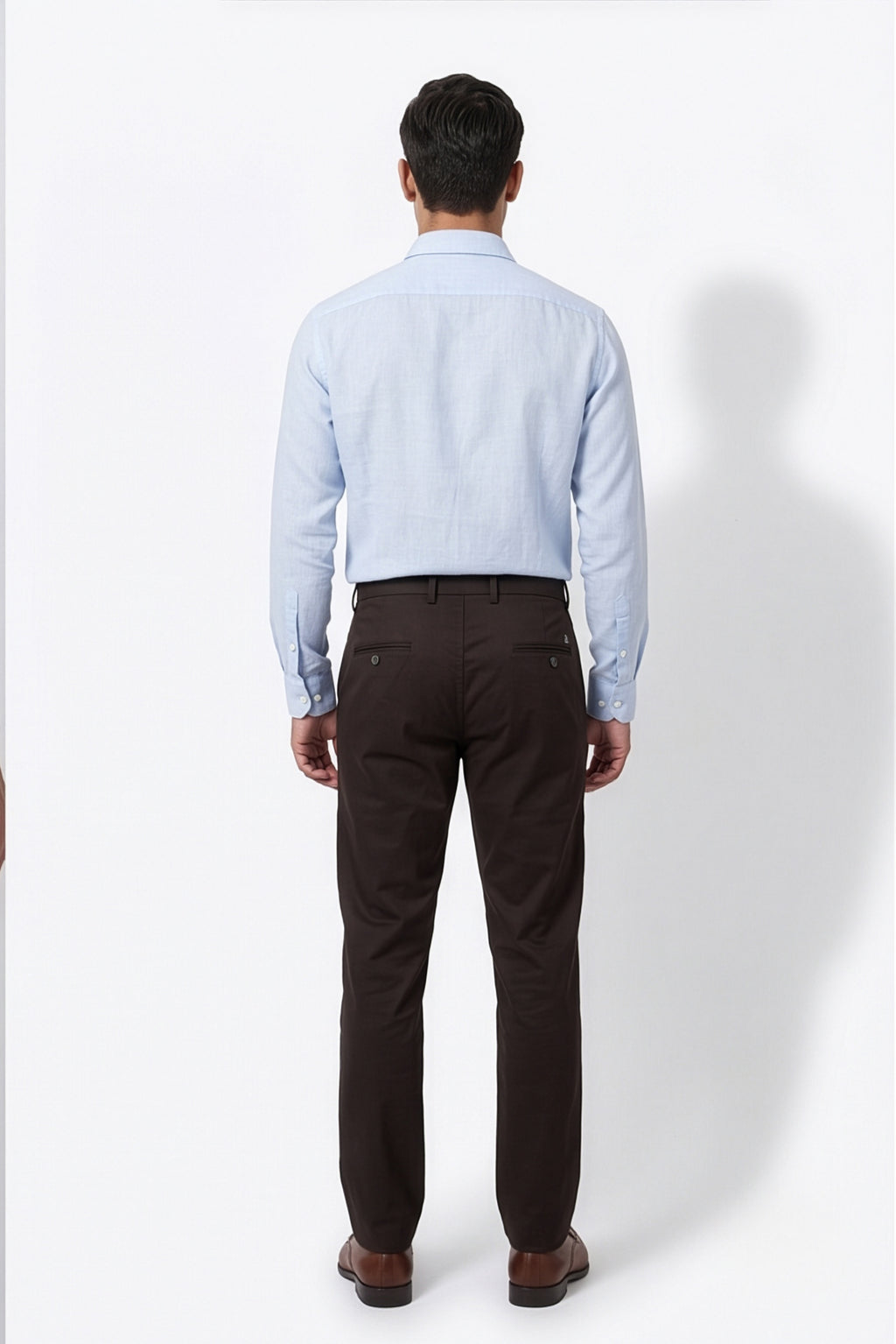 Paul Joness Men's Gap Twill Trouser Dark Brown Slim
