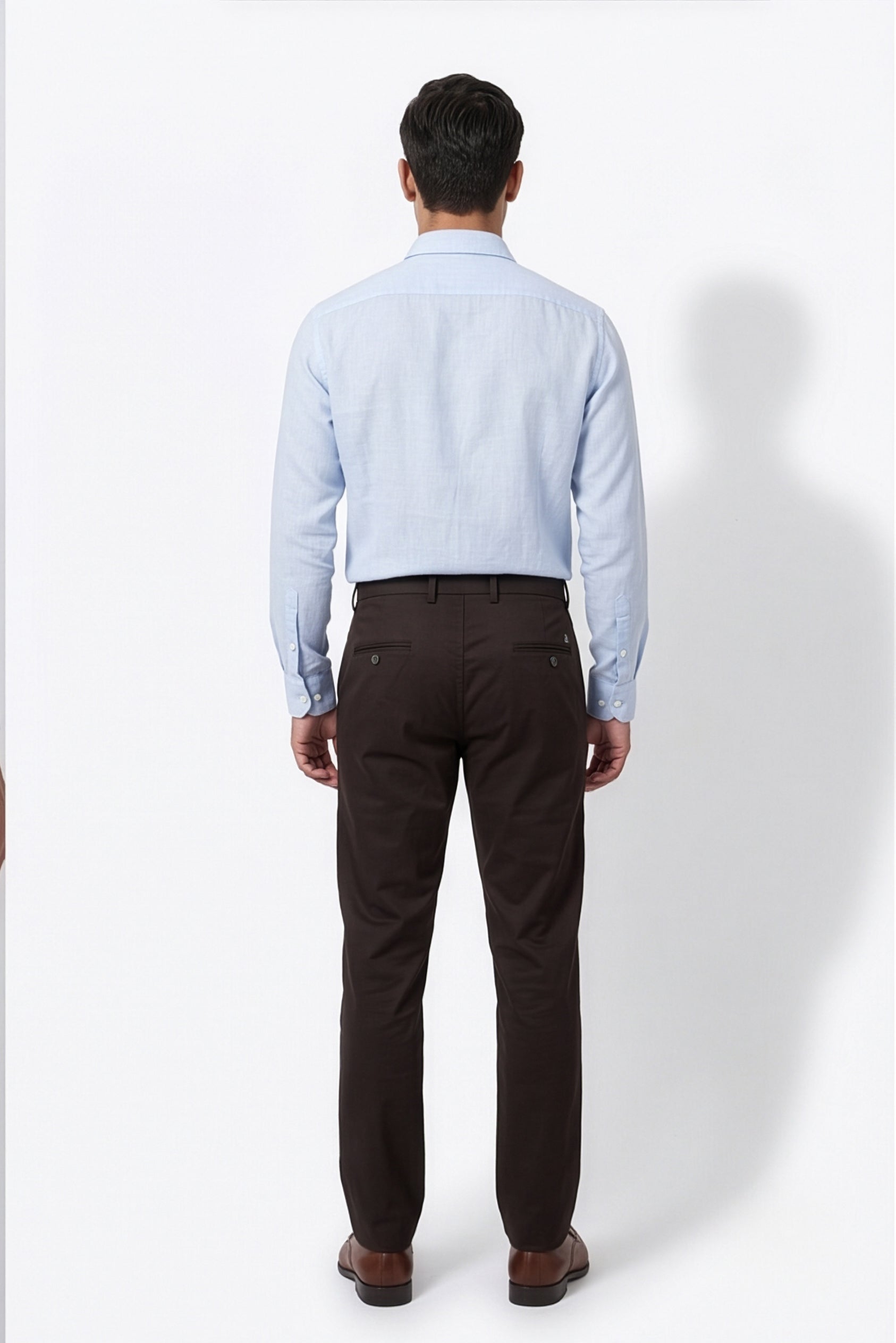 Paul Joness Men's Gap Twill Trouser Dark Brown Slim