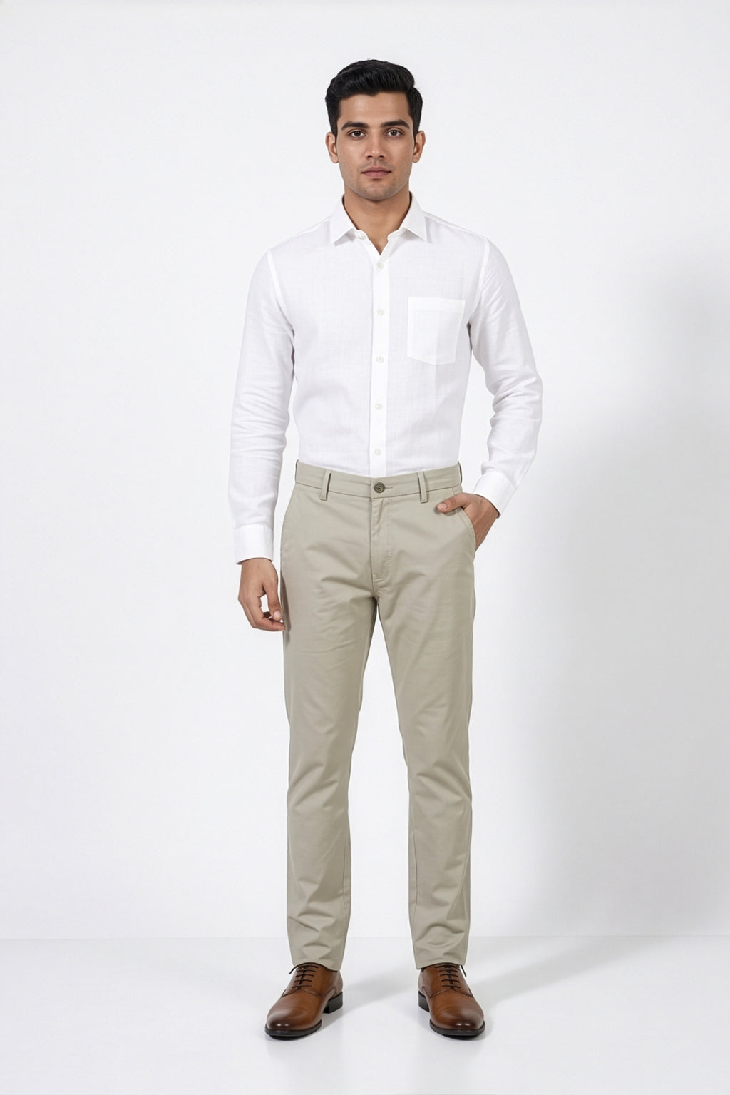 Paul Joness Men's Gap Twill Trouser Light Olive
