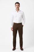Paul Joness Men's Gap Twill Trouser Brown Slim