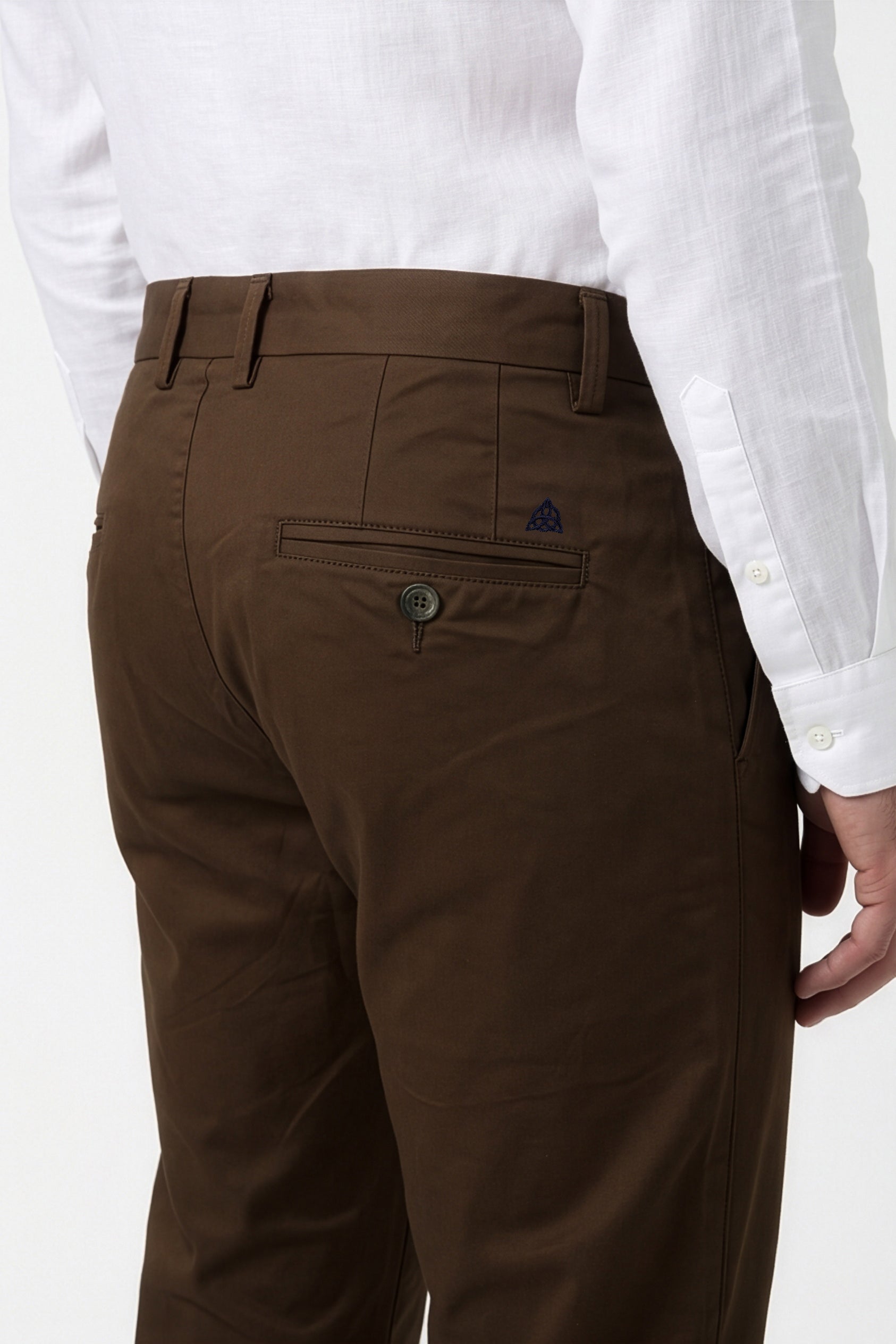 Paul Joness Men's Gap Twill Trouser Brown Slim