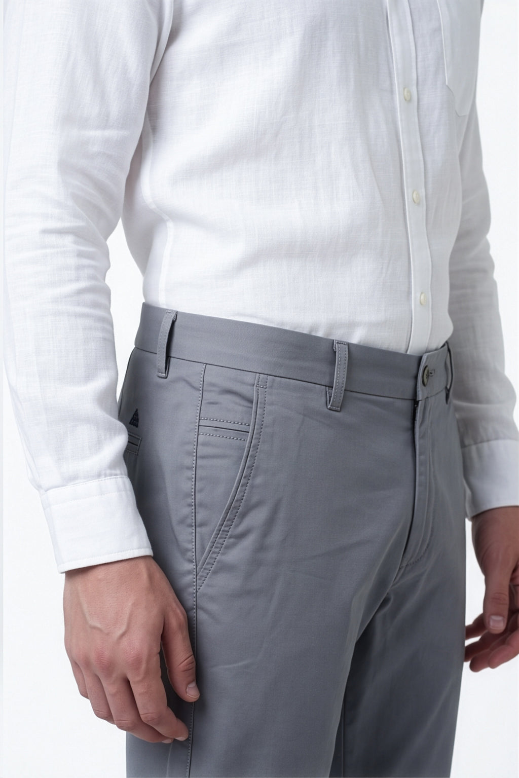 Paul Joness Men's Gap Twill Trouser Slate Grey Slim